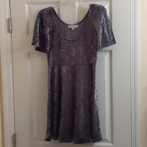 Nordstrom grey velvet dress